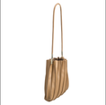 Load image into Gallery viewer, Carrie Taupe Pleated Vegan Shoulder Bag