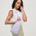 Load image into Gallery viewer, Beyond The Horizon - Woven Neoprene Sling Backpack: Wine