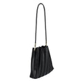 Load image into Gallery viewer, Carrie Black Pleated Vegan Shoulder Bag
