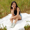 Load image into Gallery viewer, Ankle Socks that Plant Trees (Green Tulips): Medium
