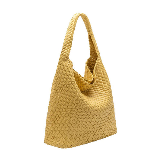 Johanna Yellow Recycled Vegan Leather Shoulder Bag