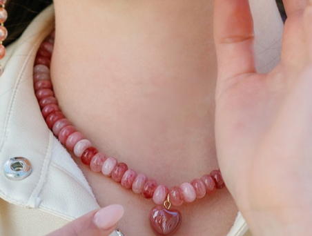 Alice Necklace: Pink Strawberry