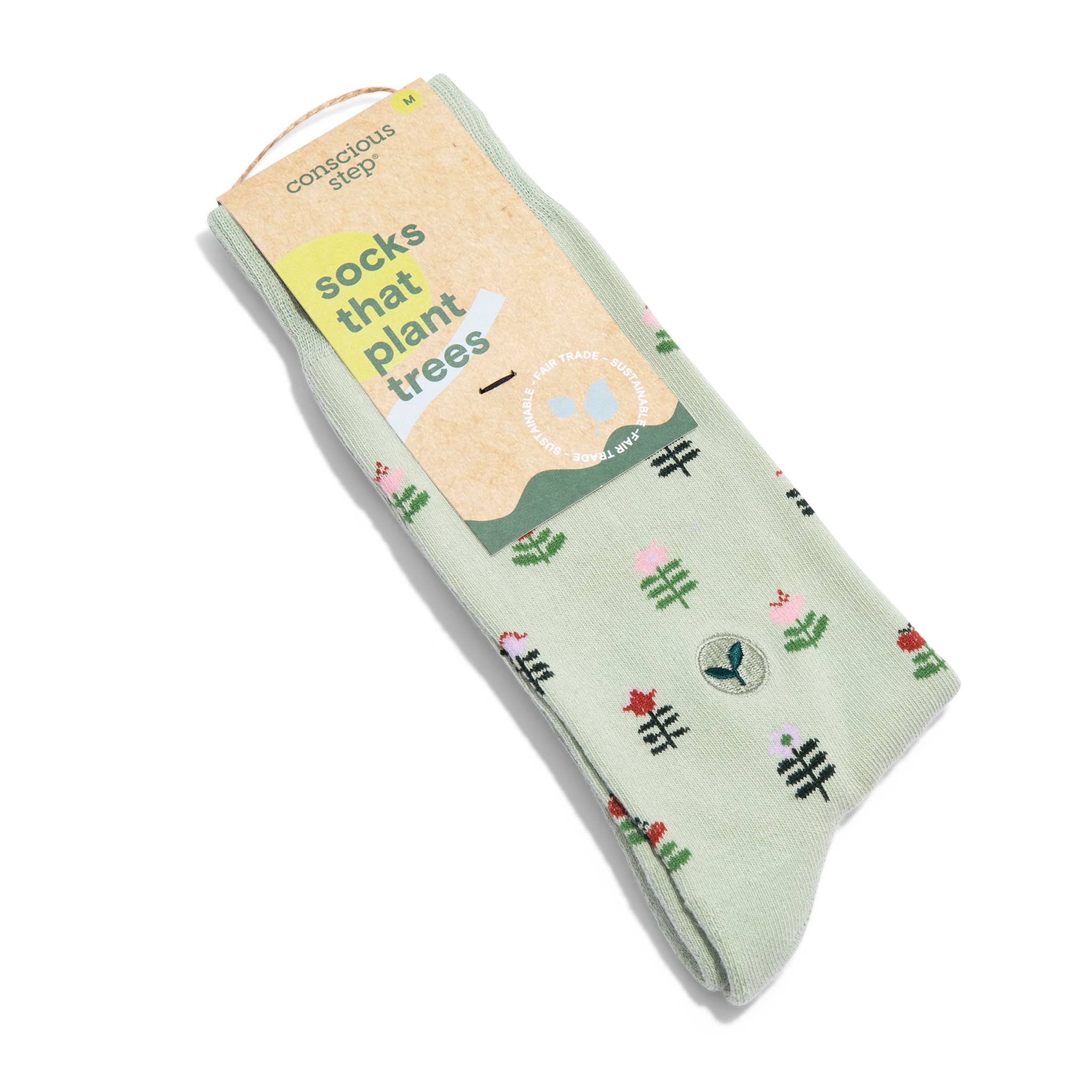 Socks that Plant Trees (Green Tulips): Medium