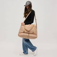 Load image into Gallery viewer, Globetrotter Quilted Nylon Puffer Travel Weekender: Natural
