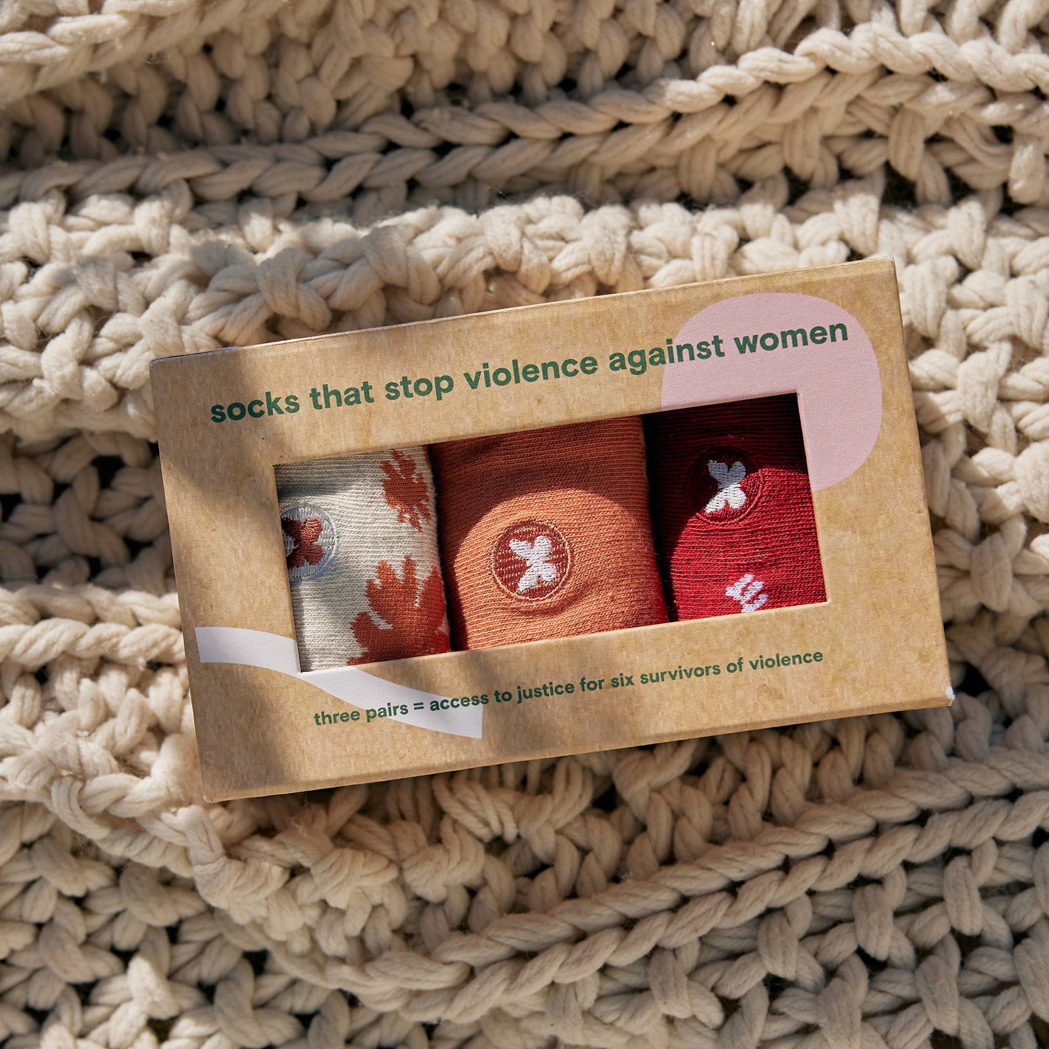 Boxed Set Socks that Stop Violence Against Women: Small