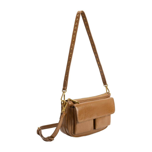 Aria Mocha Recycled Vegan Shoulder Bag