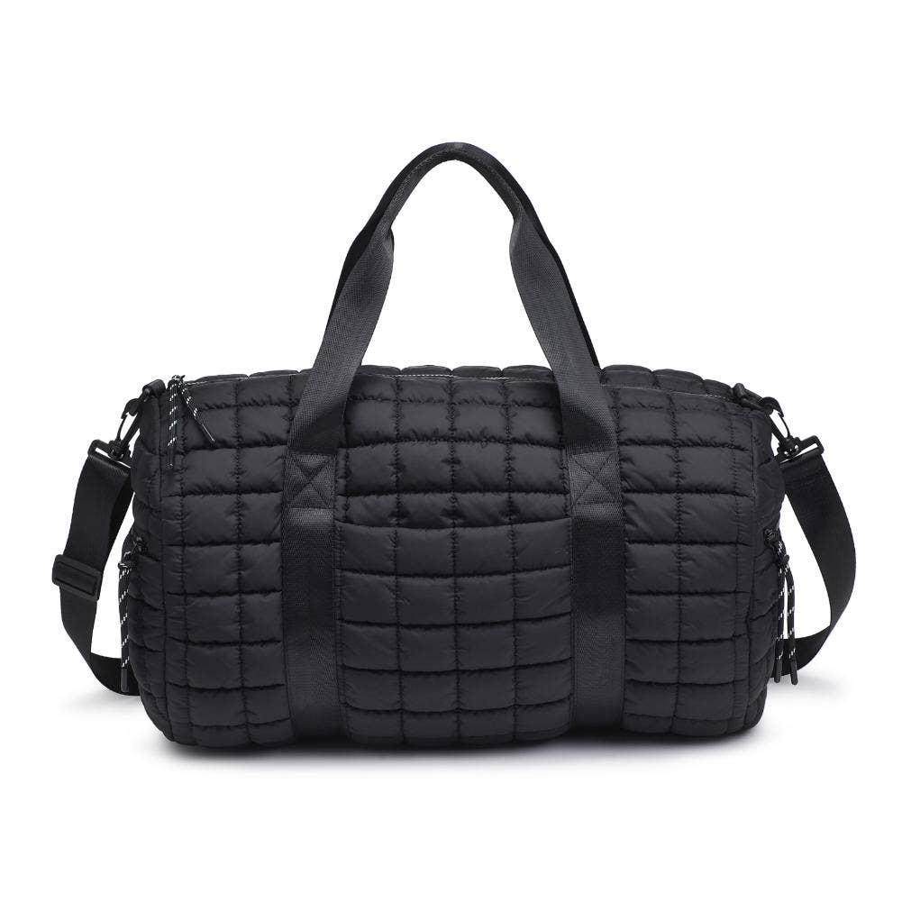 Ty Quilted Puffer Nylon Duffel: Natural