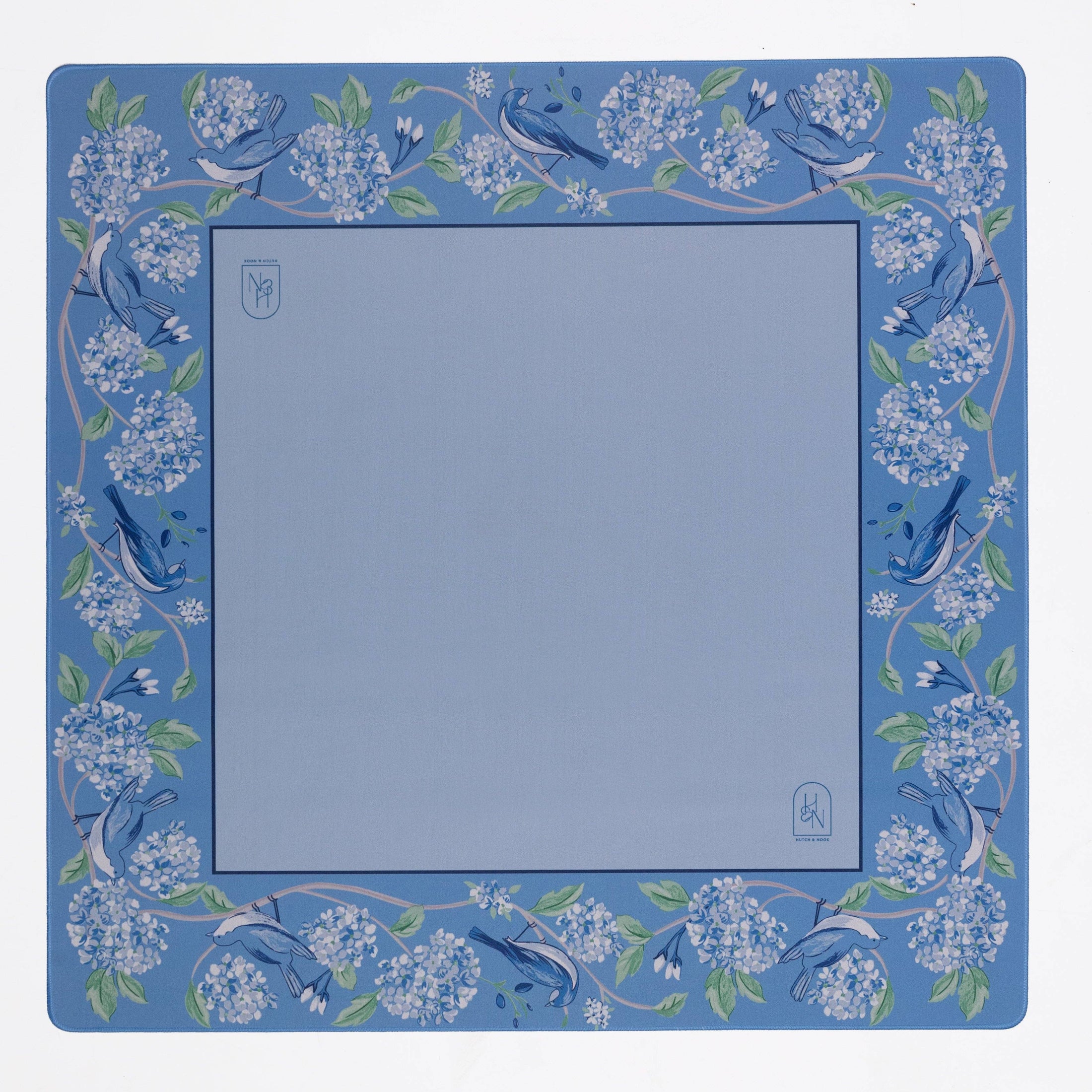 Hutch & Nook Mahjong Mat - Blue & White Bird