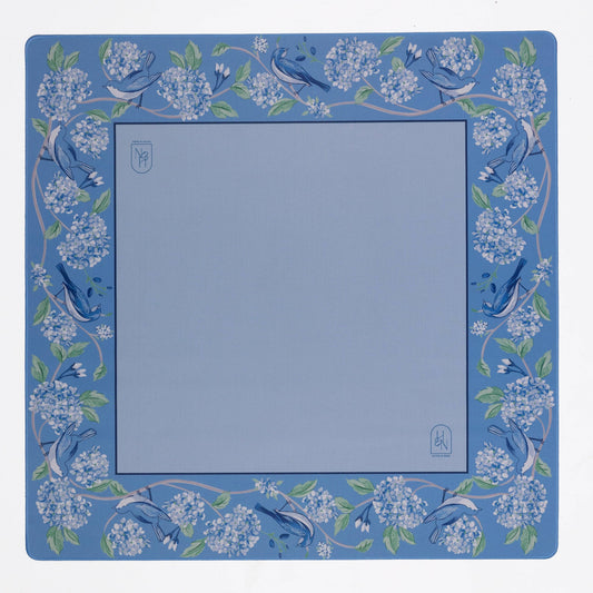 Hutch & Nook Mahjong Mat - Blue & White Bird