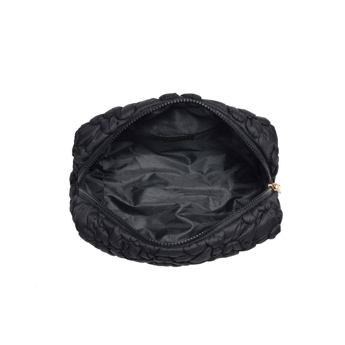 Flora Pop Nylon Cosmetic & Travel Organizer Pouch: Black