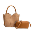 Load image into Gallery viewer, Tulip Raffia Embossed Recycled Top Handle

