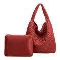 Load image into Gallery viewer, Johanna Red Large Recycled Vegan Shoulder Bag

