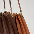 Load image into Gallery viewer, Carrie Saddle Pleated Vegan Shoulder Bag
