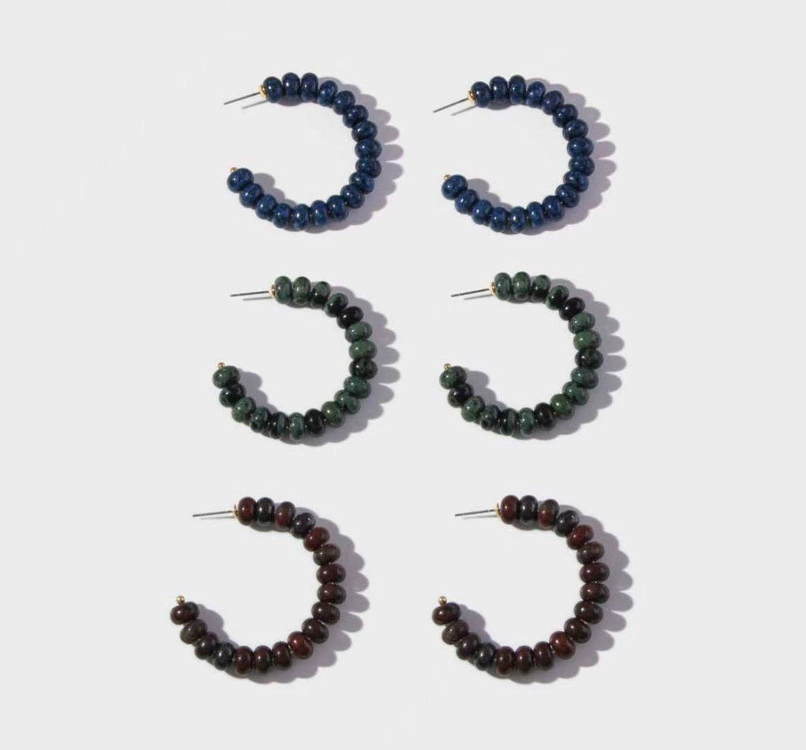Bauble Hoops: Brown