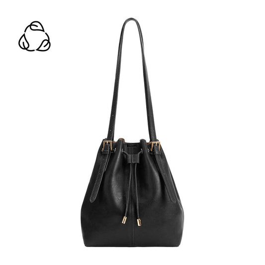 Sally Black Recycled Vegan Shoulder Bag