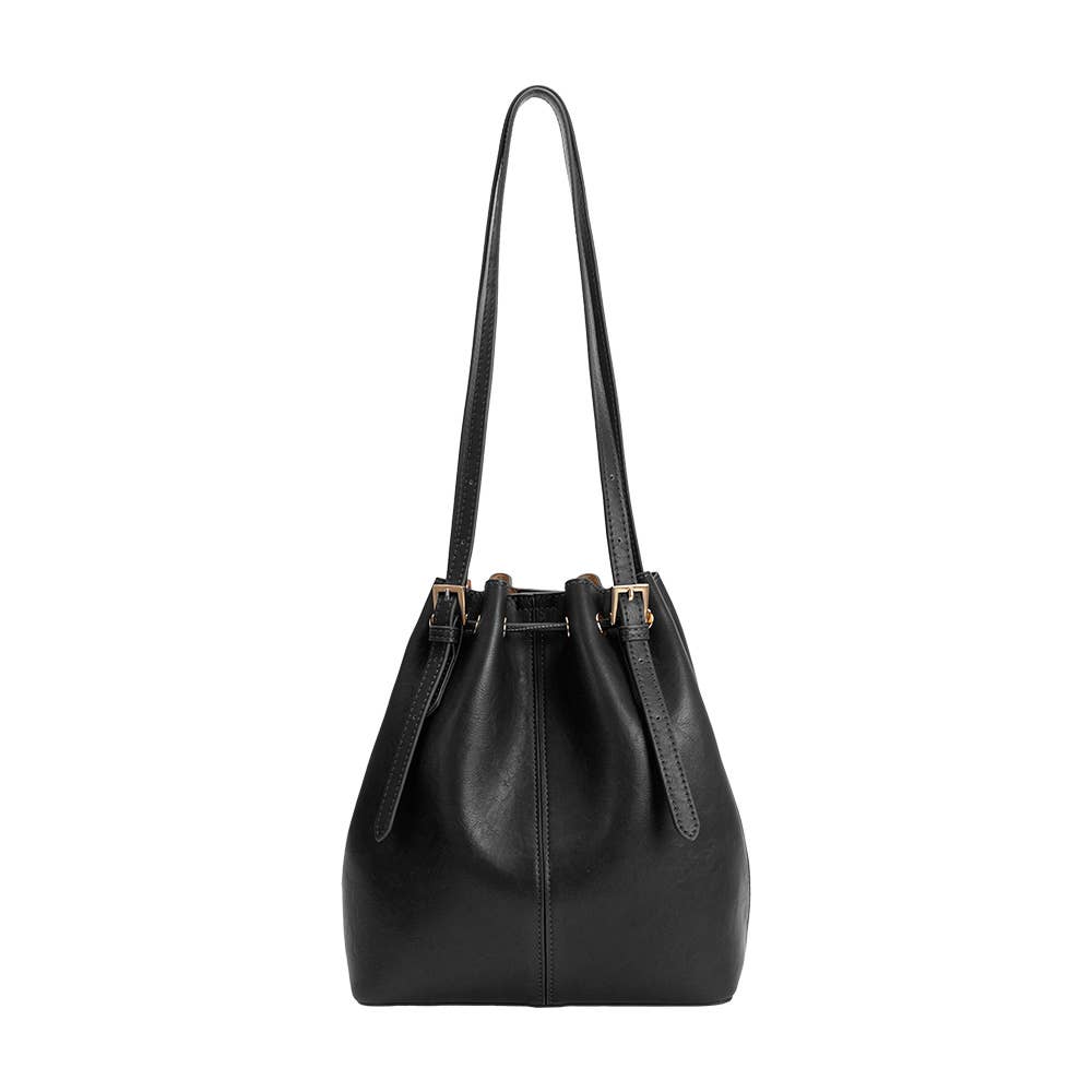 Sally Black Recycled Vegan Shoulder Bag