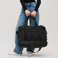 Load image into Gallery viewer, Globetrotter Quilted Nylon Puffer Travel Weekender: Black
