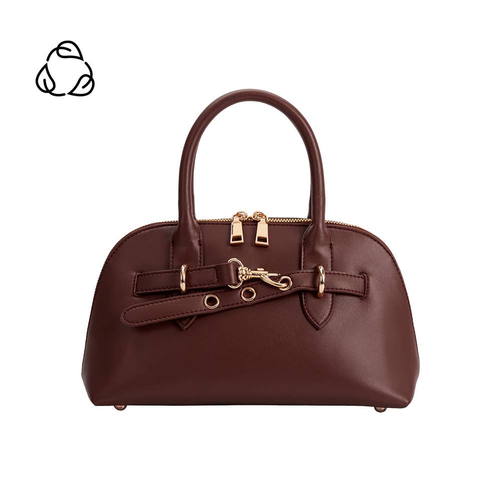 Rue Burgundy Recycled Vegan Top Handle Bag