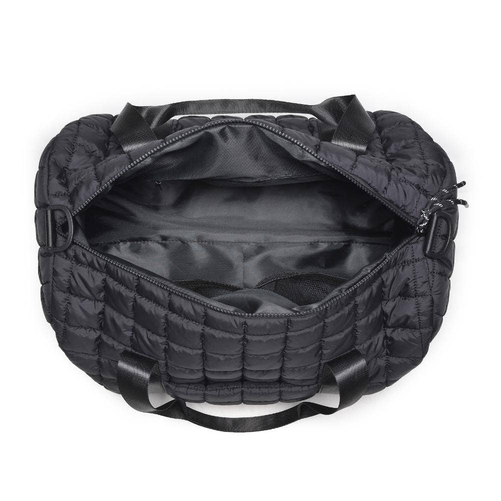 Ty Quilted Puffer Nylon Duffel: Natural