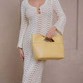 Load image into Gallery viewer, Jillian Ivory Recycled Vegan Tote Bag
