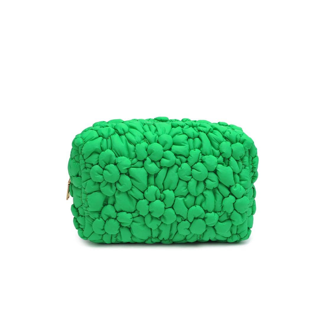 Flora Pop Nylon Cosmetic & Travel Organizer Pouch: Cream