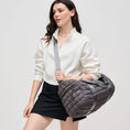 Load image into Gallery viewer, Ty Quilted Puffer Nylon Duffel: Carbon
