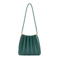 Load image into Gallery viewer, Carrie Peacock Pleated Vegan Shoulder Bag
