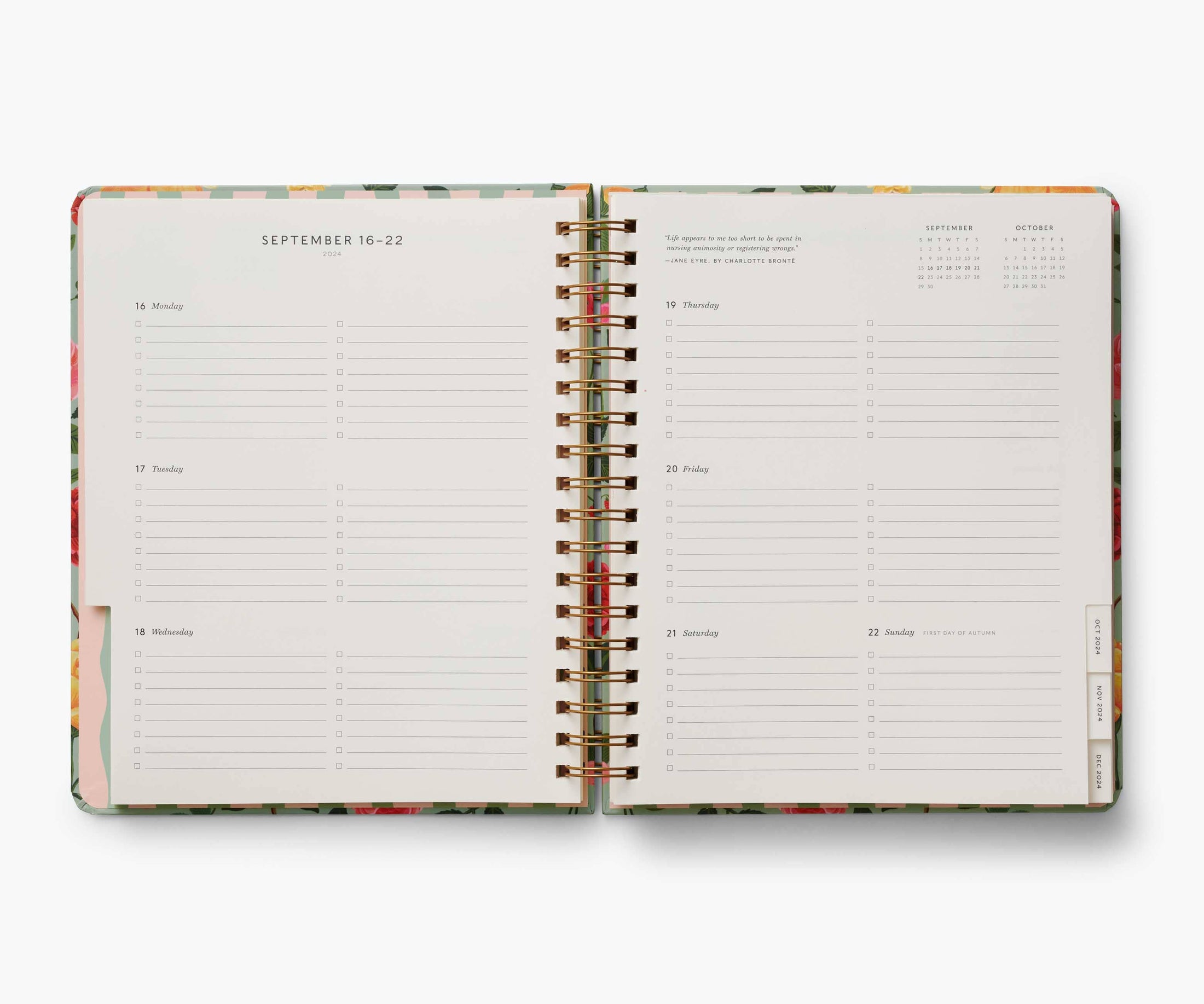 2025 Roses 17-Month Hardcover Spiral Planner