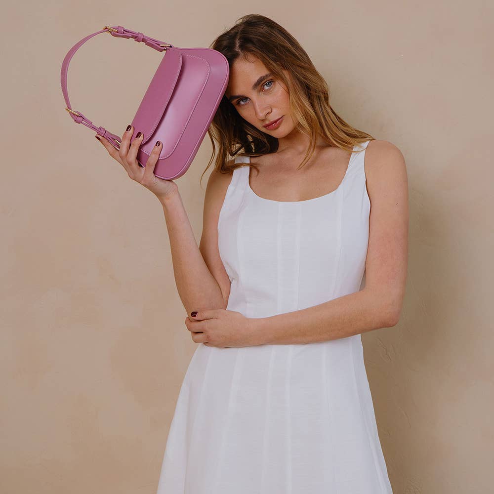 Amari Orchid Recycled Vegan Shoulder Bag