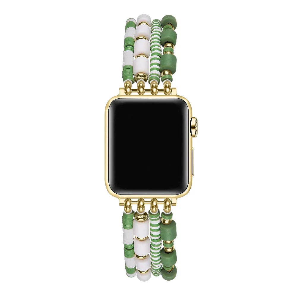 Emily Beaded Band for Apple Watch: Green / Fits All Models