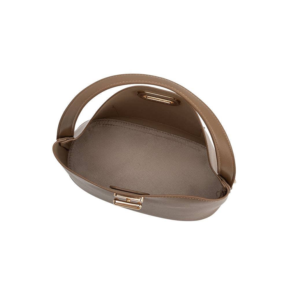Melie Bianco Lana Taupe Vegan Leather Crossbody