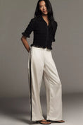 Load image into Gallery viewer, Maeve Ruched Sheer Buttondown Shirt

