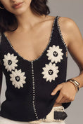 Load image into Gallery viewer, Pilcro Sleeveless V-Neck Flower Icon Sweater Tank
