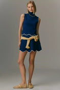 Load image into Gallery viewer, Maeve Scalloped-Hem Sweater Mini Skirt
