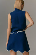 Load image into Gallery viewer, Maeve Scalloped-Hem Sweater Mini Skirt
