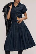 Load image into Gallery viewer, Maeve Yoked Denim Midi Skirt
