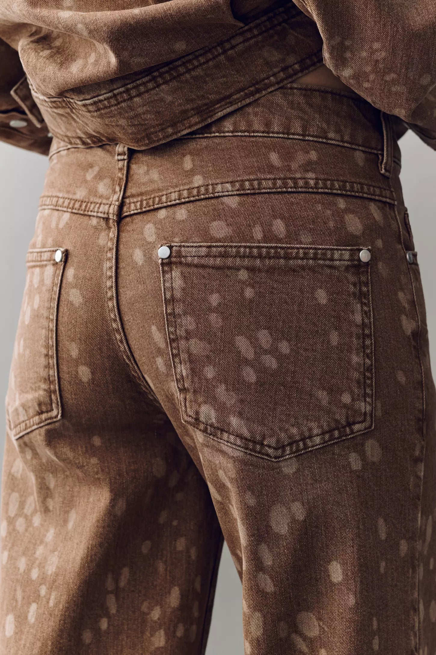 Pilcro Oh Deer High-Rise Wide-Leg Jeans
