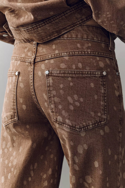 Pilcro Oh Deer High-Rise Wide-Leg Jeans