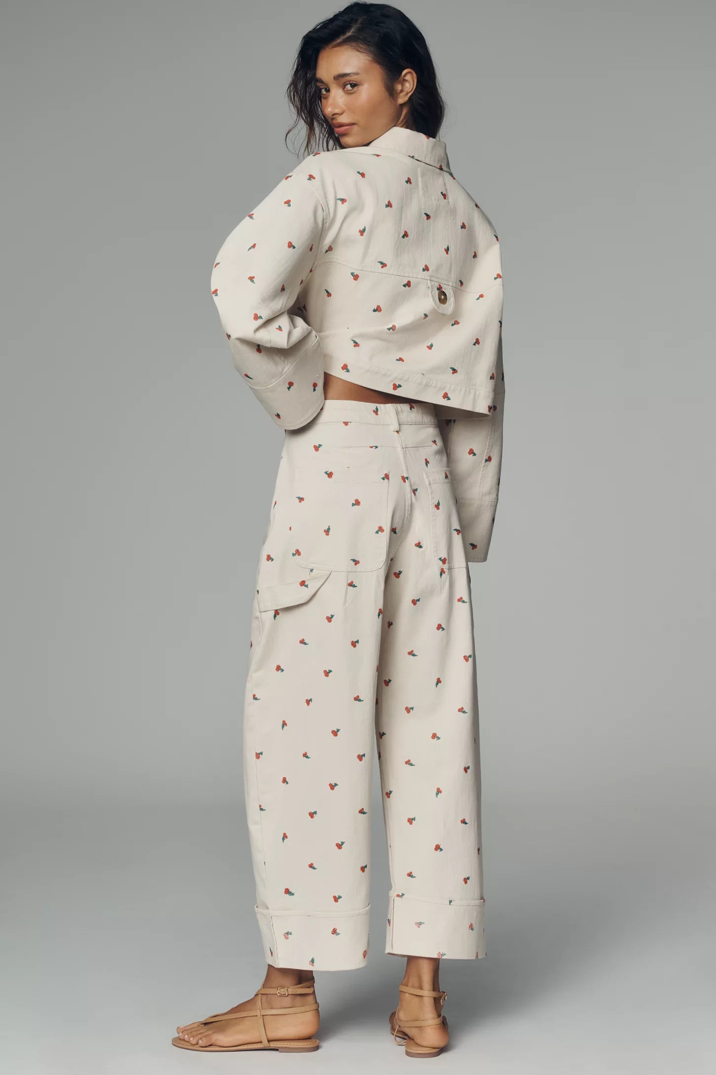 The Kayden Embroidered Carpenter Barrel Jeans by Pilcro