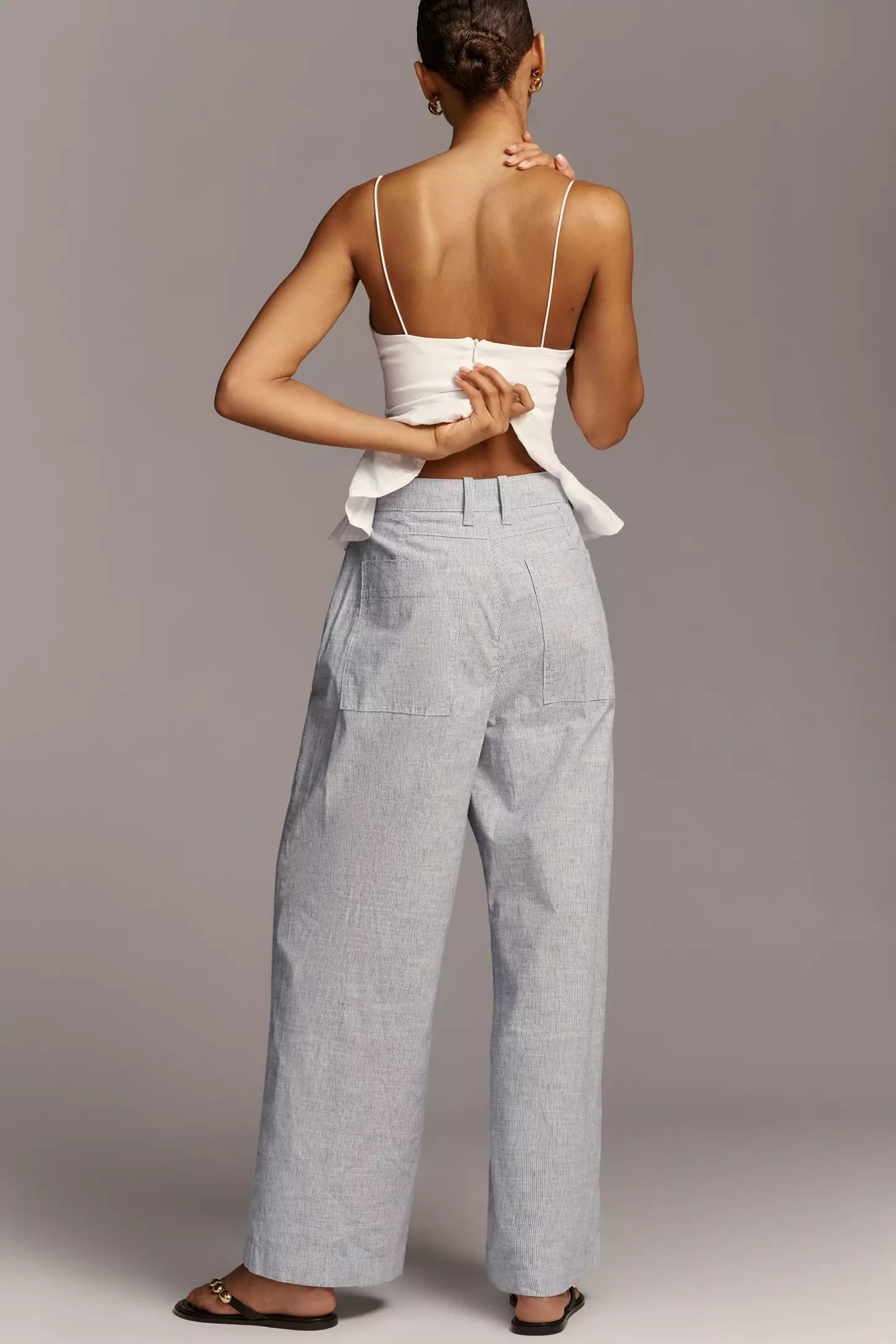 Maeve Provence Relaxed Pleated Pants
