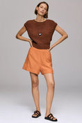 Load image into Gallery viewer, Ollari Cutwork Pull-On Shorts
