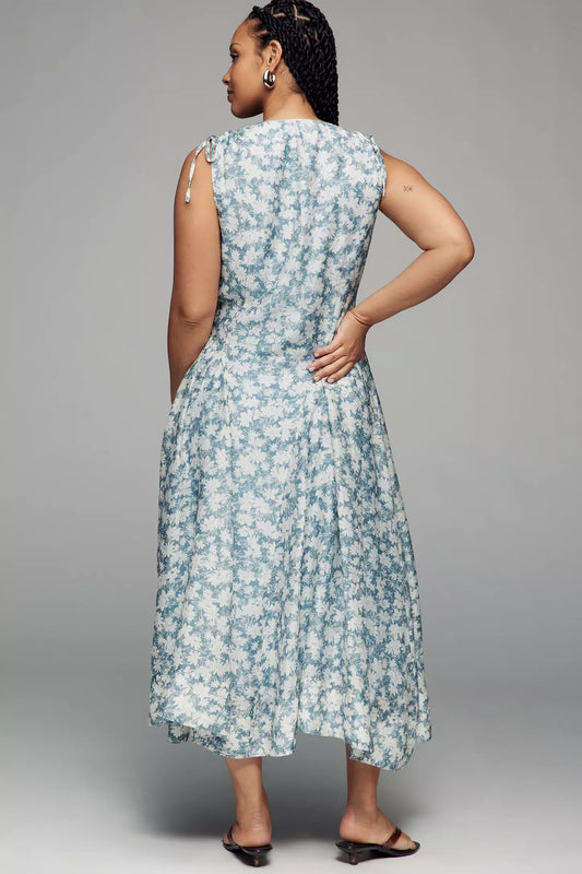 ASTR The Label Emmery V-Neck Midi Dress