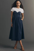 Load image into Gallery viewer, Maeve Bustier Twofer Midi Dress
