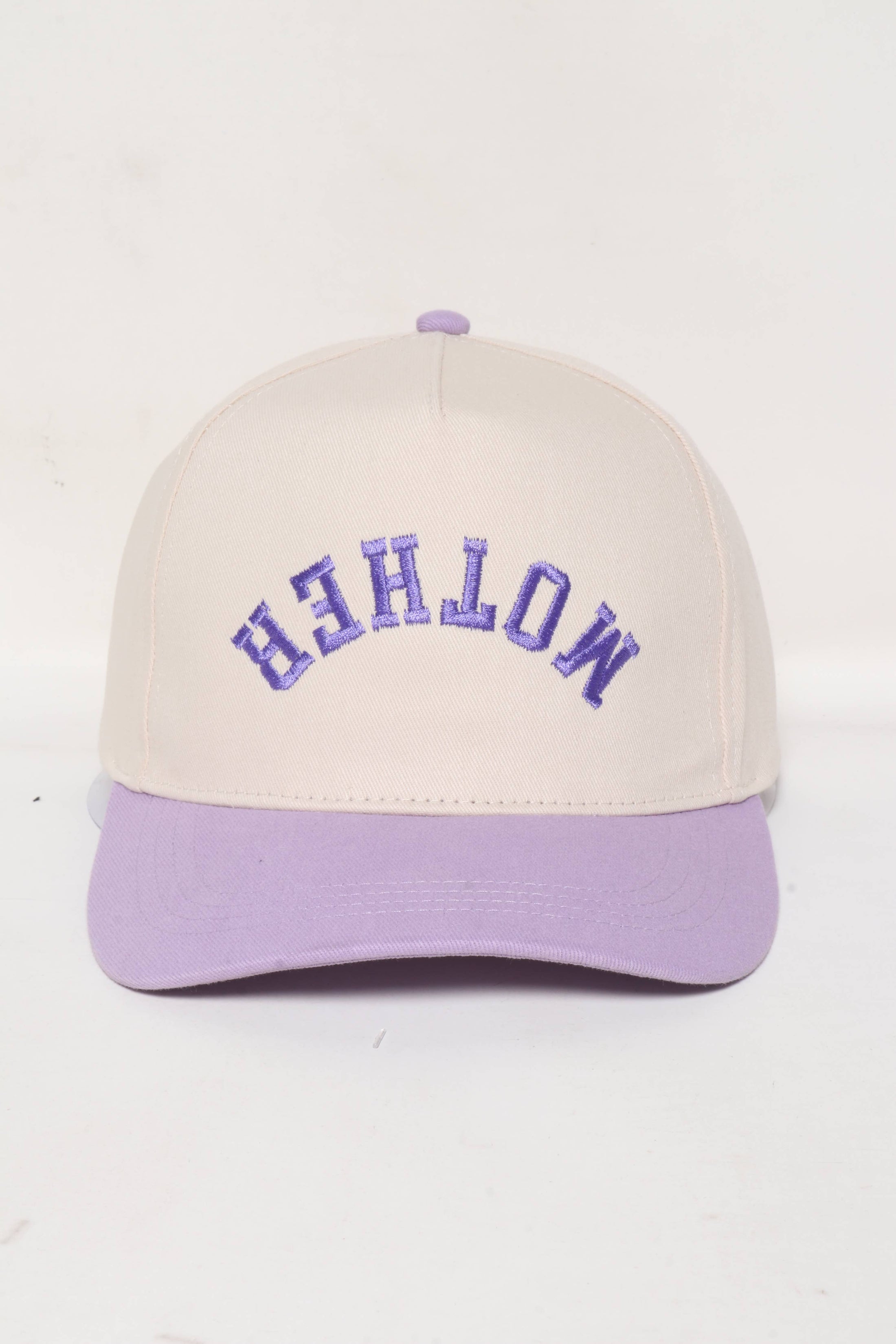 MOTHER Upside Down embroidery Baseball Cap: Lavender