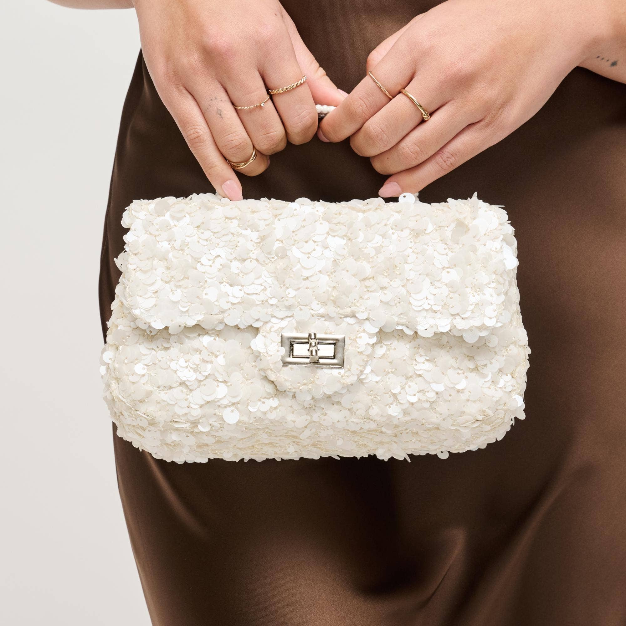 Ella Evening Bag: Ivory