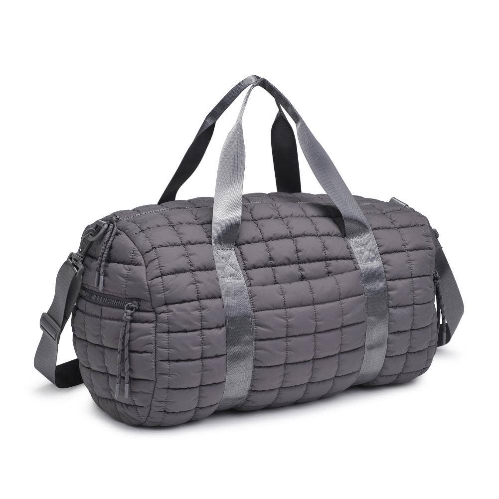 Ty Quilted Puffer Nylon Duffel: Carbon