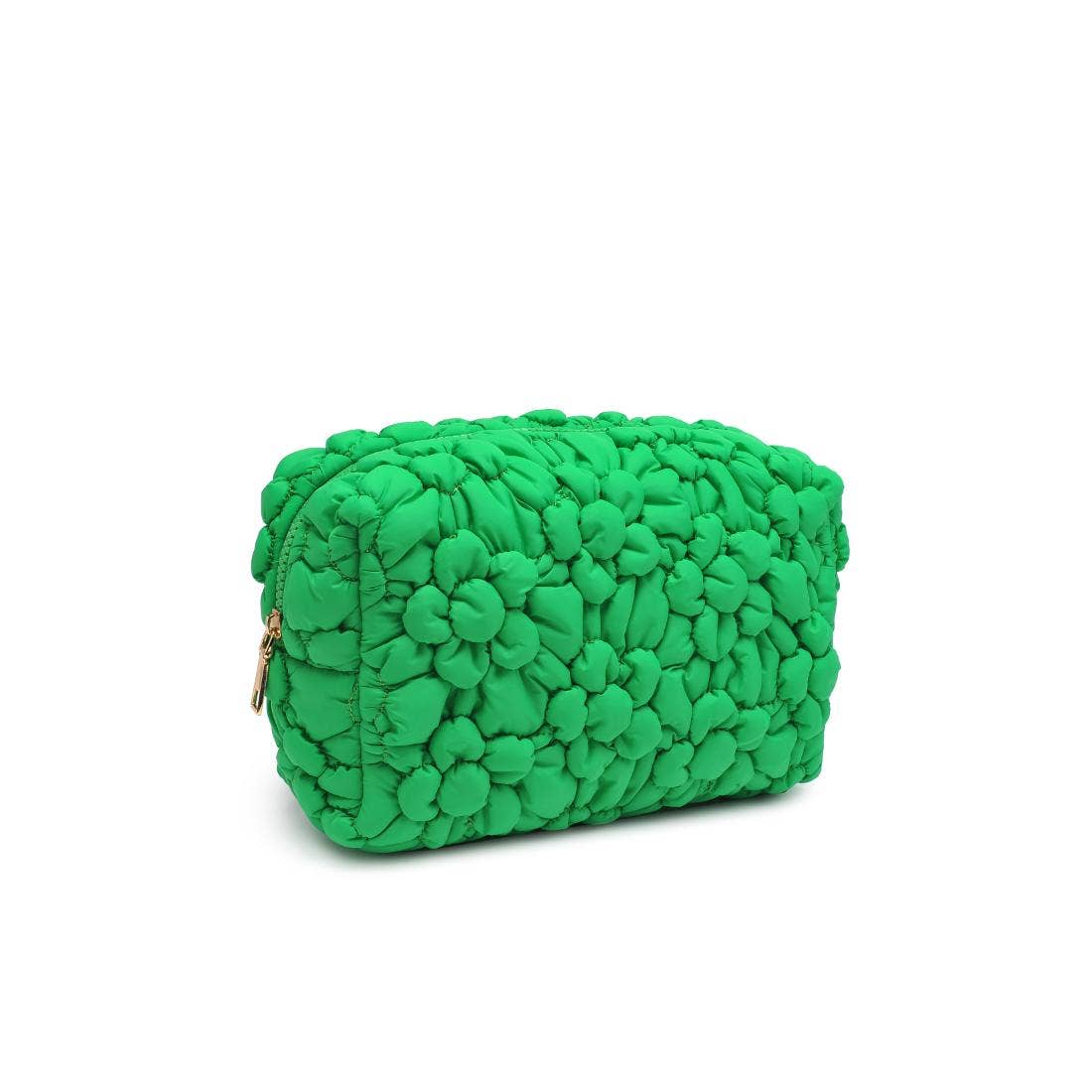 Flora Pop Nylon Cosmetic & Travel Organizer Pouch: Cream