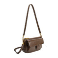 Load image into Gallery viewer, Aria Espresso Recycled Vegan Shoulder Bag
