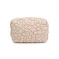 Load image into Gallery viewer, Flora Pop Nylon Cosmetic & Travel Organizer Pouch: Cream
