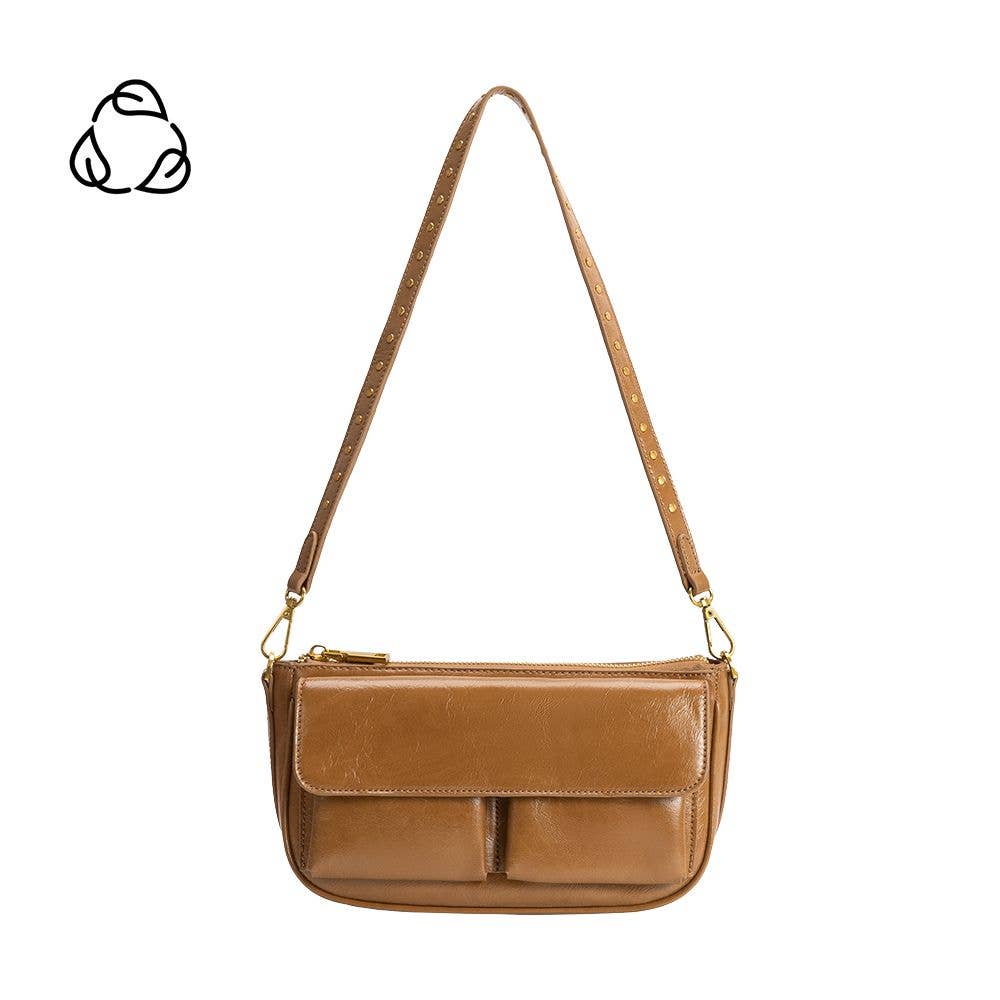 Aria Mocha Recycled Vegan Shoulder Bag